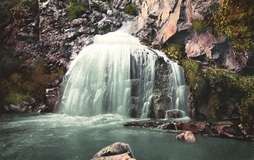 Kamyshlinsky Waterfall, located at the Confluence of the Kamyshla River...., 1911-1913. Creator: Sergei Ivanovich Borisov.