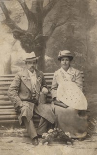 Uvarov and Volkov, collecting donations for the benefit of those wounded in World War I, 1910-1919. Creator: S. E. Gorshkov.
