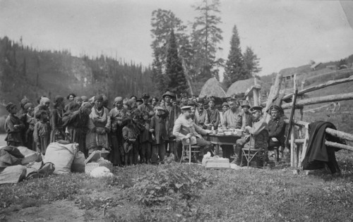 Topographers, Members of the Land-Management Expedition, 1913. Creator: GI Ivanov.