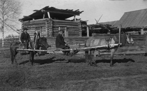 Ways of traveling on the roads of Mountain Shoria, Cradle, 1913. Creator: GI Ivanov.