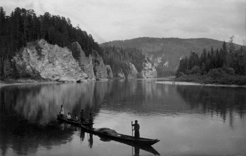 The Mrassu River, Above the Rapids Near the Saga Ulus, 1913. Creator: GI Ivanov.