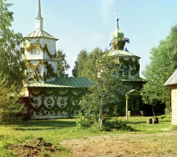 Holy Trinity Church; the oldest in the territory, in the village Peremerki near Tver, 1910. Creator: Sergey Mikhaylovich Prokudin-Gorsky.