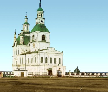 Trinity Cathedral in the city of Yalutorovsk, 1912. Creator: Sergey Mikhaylovich Prokudin-Gorsky.