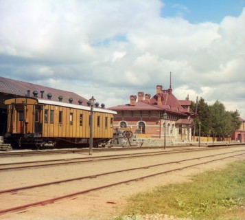 Borodino Station, 1911. Creator: Sergey Mikhaylovich Prokudin-Gorsky.