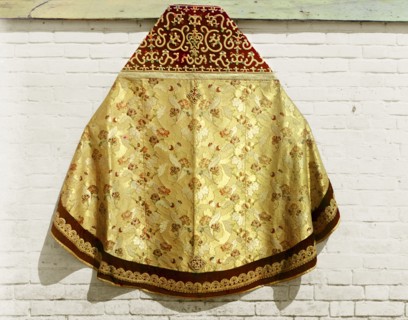 Phelonion [vestment] from the second half of the eighteenth century, from a very old..., 1911. Creator: Sergey Mikhaylovich Prokudin-Gorsky.