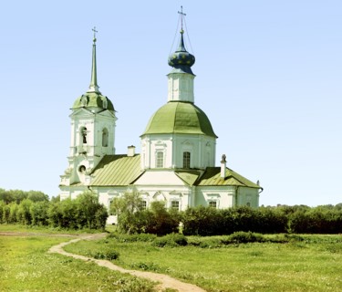 Pokrov Church in Sukharino, Korchevskoi County, Tver Province, 1910. Creator: Sergey Mikhaylovich Prokudin-Gorsky.