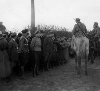 Review of White Guard troops in Tomsk on September 22, 1918. Creator: Unknown.