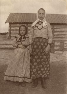 Teenage girls in festive dresses, 1912. Creator: Unknown.