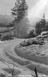 Snow covered trail, 1916. Creator: Unknown.