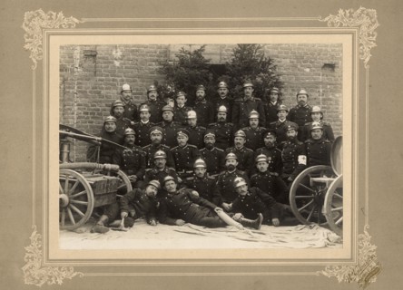 Fire brigade of the Krasnoyarsk Volunteer Fire Society, 1910. Creator: I. Upatkin.