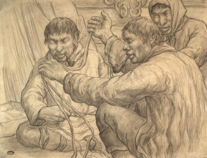 Northern types, 1928. Creator: Dmitrii Innokent'evich Karatanov.