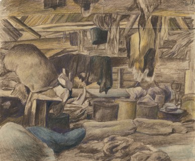 Ket River, Panovo Village. Storeroom, 1927. Creator: Dmitrii Innokent'evich Karatanov.