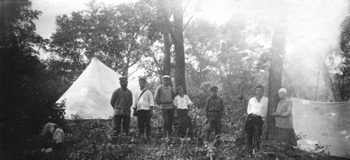 Members of an Expedition at Base Camp, 1920-1929. Creator: Mikhail Alekseevich Pavlov.