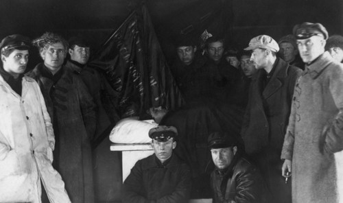 Funeral of V.M. Kruchina. Chapel, 1920. Creator: Unknown.