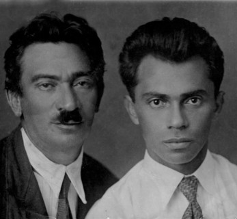 B.L. Bruk with his nephew, 1937. Creator: Unknown.
