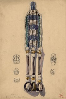 The end of the nakosnik of the wife of Stepan Suturov from Nalimka, 1920. Creator: A. G. Vargin.