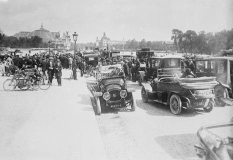 Autos requisitioned, Paris, between c1914 and c1915. Creator: Bain News Service.