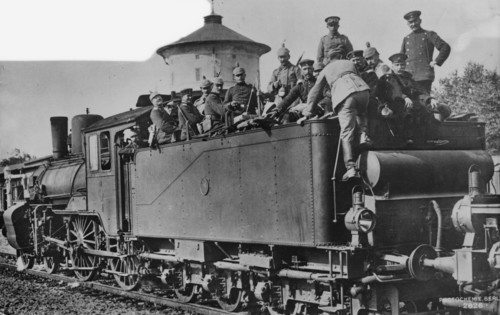 German troops en route to Russia, between c1914 and c1915. Creator: Bain News Service.
