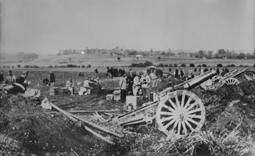 Austrian 15 cm. gun in action, between c1910 and c1915. Creator: Bain News Service.