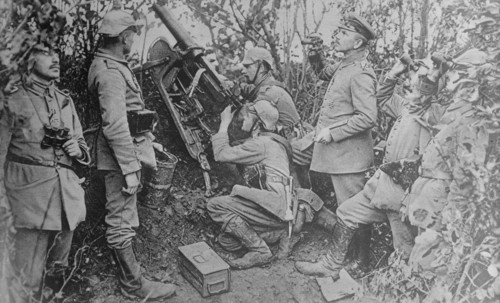 Germans watching for aeroplanes, between c1914 and c1915. Creator: Bain News Service.