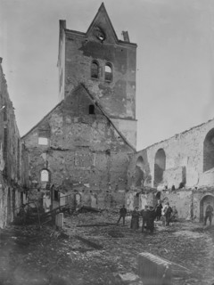 Church in Neidenburg destroyed by Russians, between 1914 and c1915. Creator: Bain News Service.