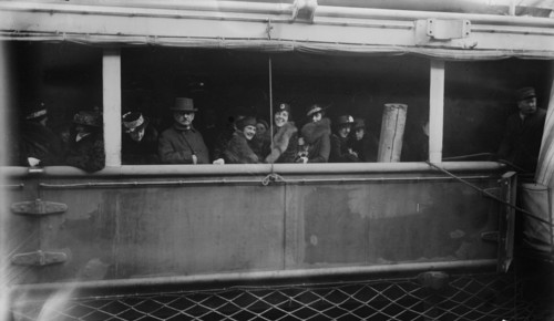 Misses McAdoo, Britton, et. al. on "Lusitania", between c1910 and c1915. Creator: Bain News Service.