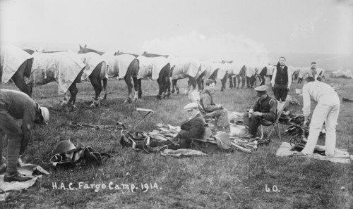 Recruits, Aldershot, H.A.C. Fargo Camp. 1914, 1914. Creator: Bain News Service.