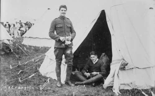 Recruits, Aldershot, H.A.C. Fargo Camp. 1914, 1914. Creator: Bain News Service.