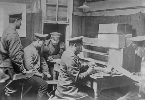 Censoring prisoners' mail, Doeberitz, 23 Sept 1915. Creator: Bain News Service.