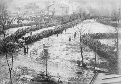 15000 Russian prisoners at Augustow, Feb 1915. Creator: Bain News Service.