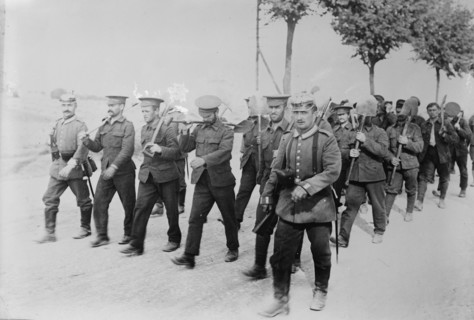 Germany, English prisoners returning from work to Doberitz, between c1914 and c1915. Creator: Bain News Service.