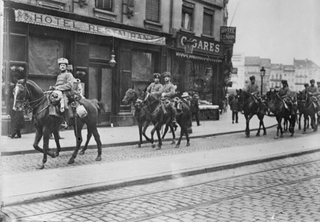 German Hussars in Antwerp, between c1914 and c1915. Creator: Bain News Service.