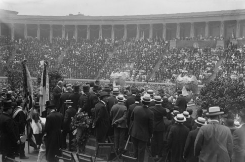 Italians in stadium, 23 Jun 1917. Creator: Bain News Service.