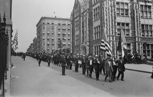 Italians marching to stadium, 23 Jun 1917. Creator: Bain News Service.