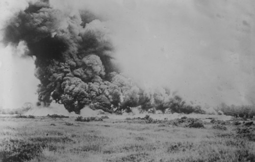 British liquid fire attack, 7 Jul 1917. Creator: Bain News Service.
