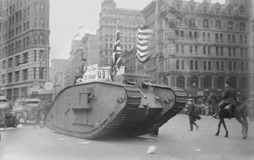 British tank on 5th Ave., 25 Oct 1917. Creator: Bain News Service.