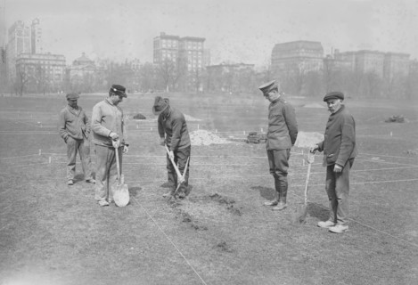 Trenches in Central Park, Mar 1918. Creator: Bain News Service.