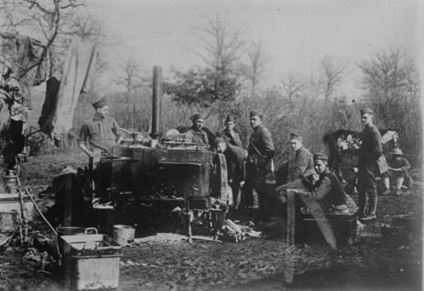 U.S. field kitchen in France, 11 Mar 1918. Creator: Bain News Service.