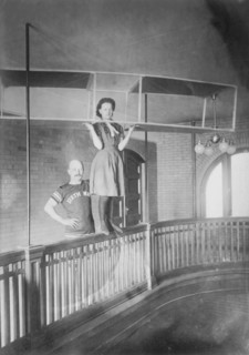 Woman in aeroplane ready for swimming, Pittsburgh, 1910. Creator: Bain News Service.