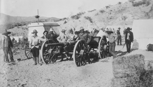 Cannon made by rebels now in use near Juarez, between c1910 and c1915. Creator: Bain News Service.
