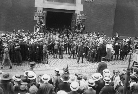 Departure -- 7th Regt, N.Y., between c1915 and c1920. Creator: Bain News Service.