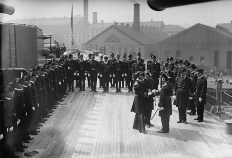 Fletcher and Badger shaking hands, between c1910 and c1915. Creator: Bain News Service.