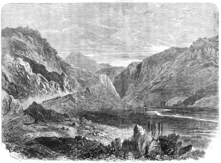 The Valparaiso and Santiago Railway: the Tabon Incline, 1864. Creator: Mason Jackson.