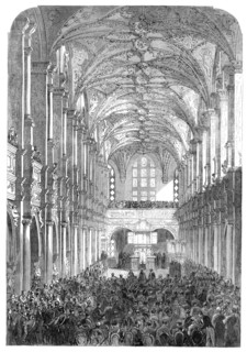 Reopening of the Chapel in the Royal Palace of Frederiksborg, Denmark, 1864. Creator: Unknown.