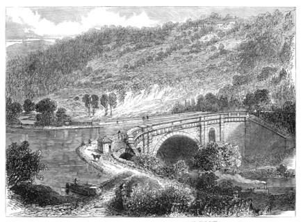 The British Association at Bath: aqueduct of the Kennet and Avon Canal...near Bath, 1864. Creator: Unknown.