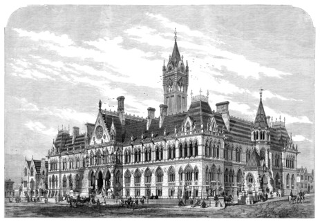 The new Assize Courts at Manchester, 1864. Creator: Mason Jackson.