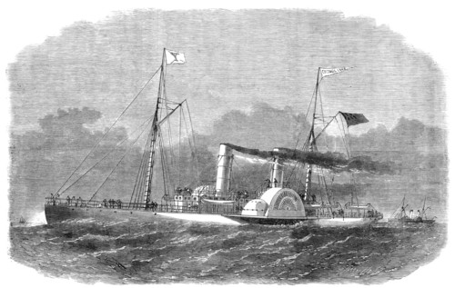 The Colonel Lamb blockade-runner, built at Liverpool, 1864. Creator: Smyth.