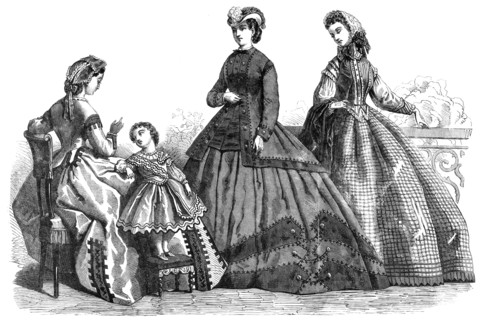Paris fashions for October, 1864. Creator: Unknown.
