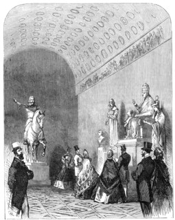 The Prince and Princess of Wales at Thorwaldsen’s Museum, Copenhagen, 1864. Creator: Unknown.