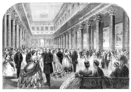 The Social Science Congress at New York: conversazione in the Assembly Rooms, Blake-street, 1864. Creator: Unknown.